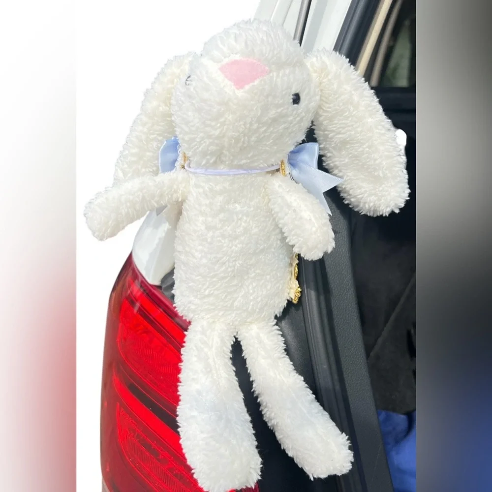 Plush White Bunny Stuffed Animal with Pink Nose - Brand Unspecified - Picture 5 of 5
